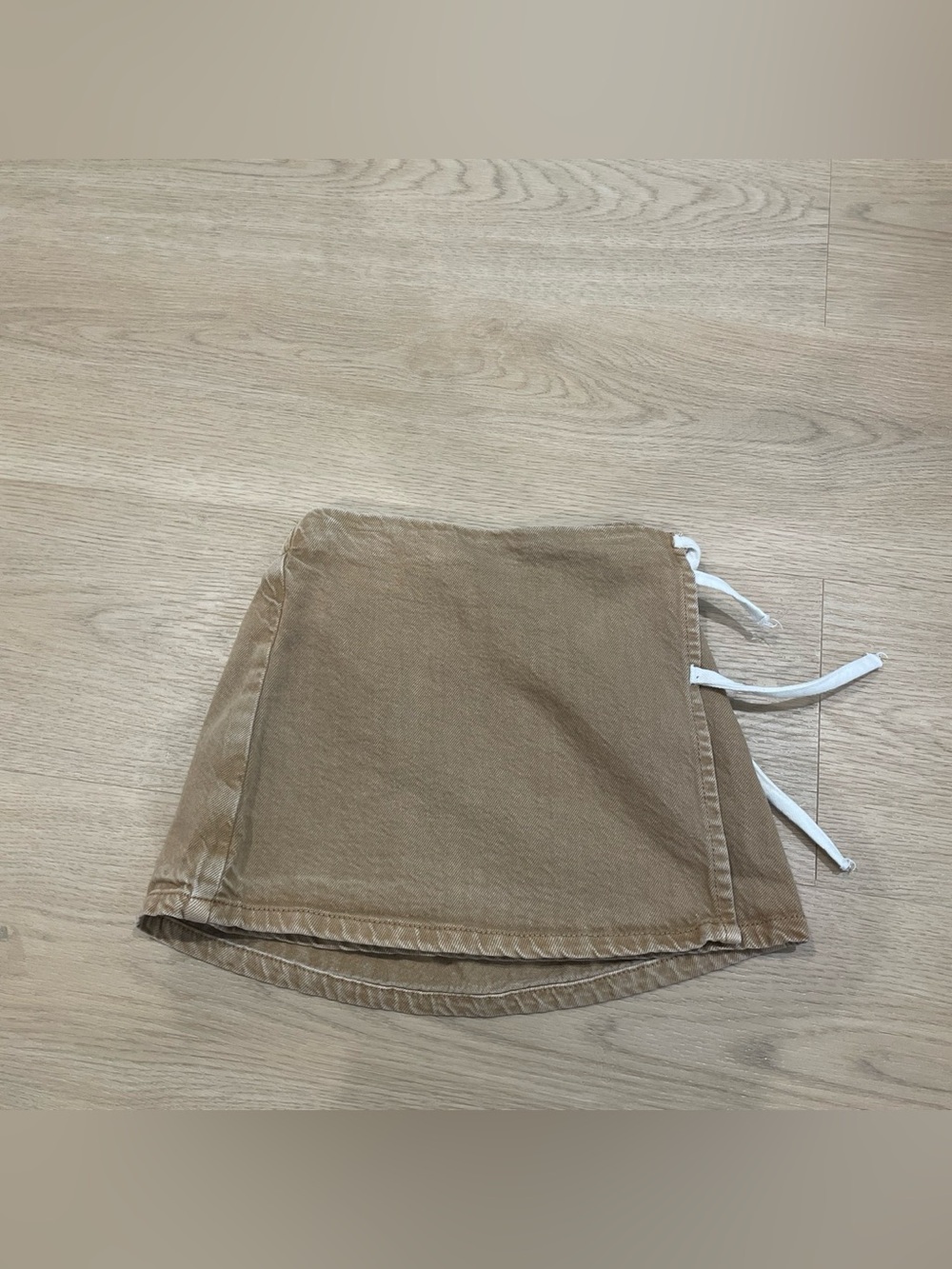 Zara tan drawstring skirt